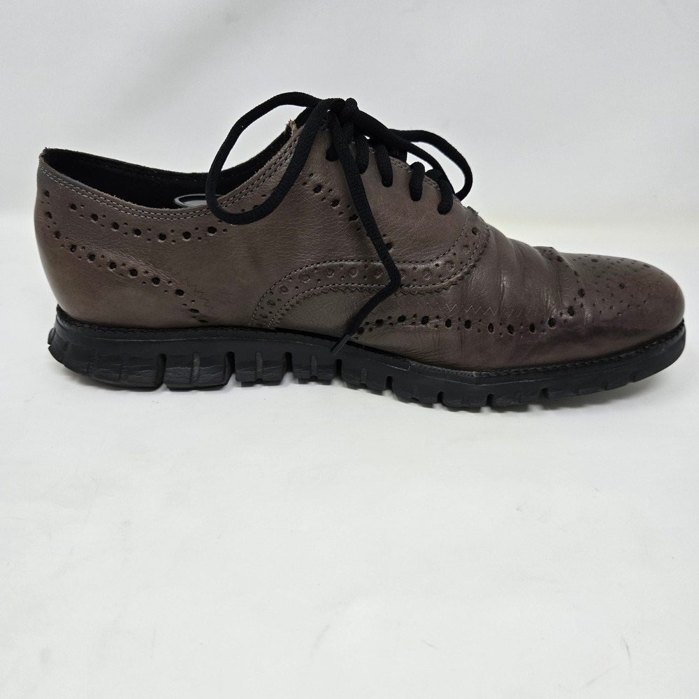 Cole Haan Zerogrand Mens Brown Leather Wingtip Oxford Shoes C30720 Size 9.5 M‎ - Picture 5 of 10